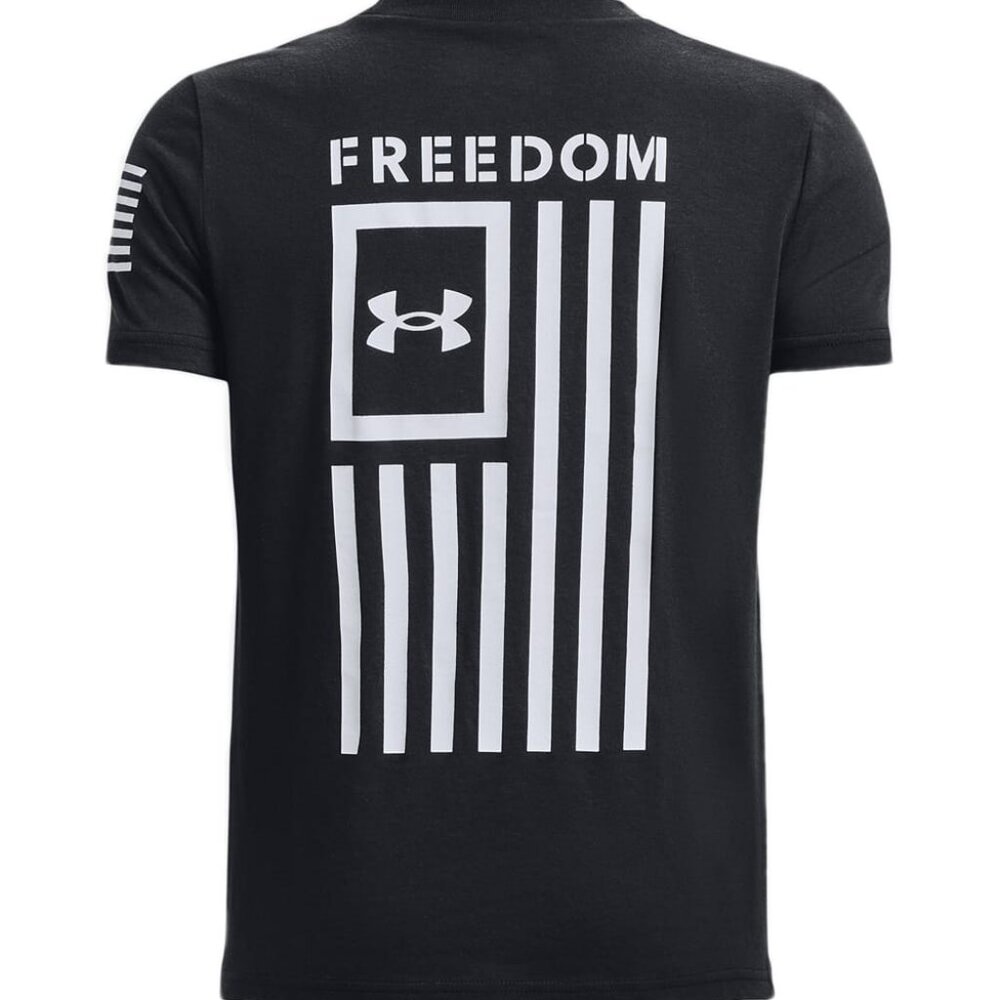 Black Under Armour Adult Freedom Flag Tee - Picture 2 of 2